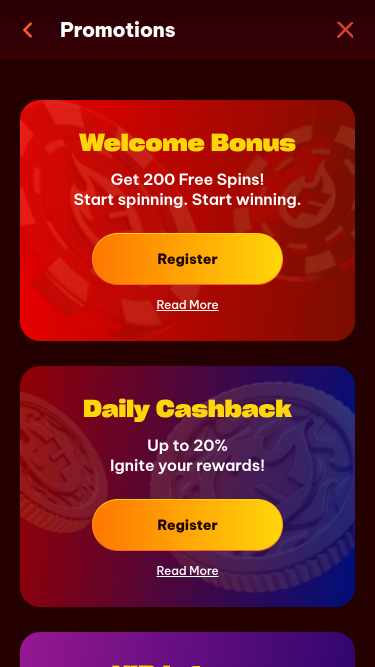 Flamez Casino Mobile Promotions