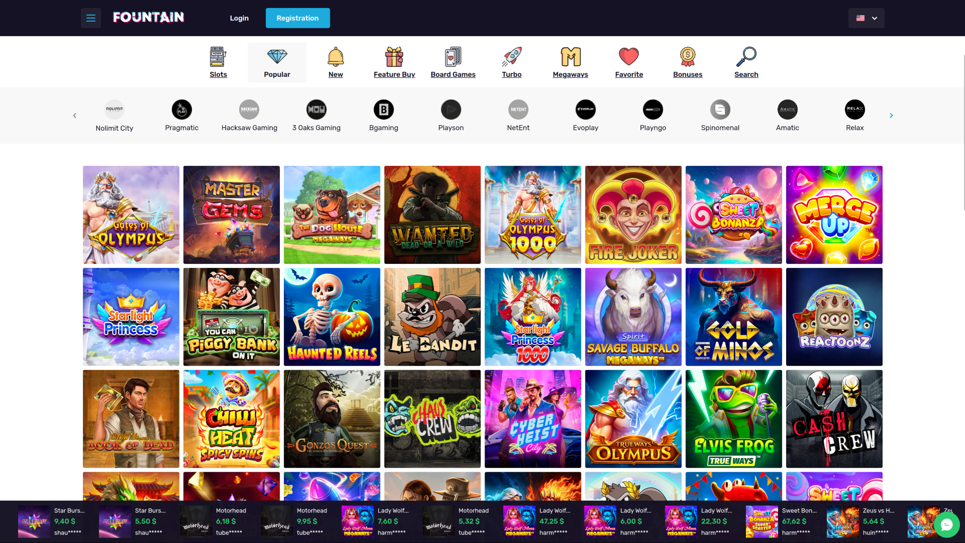 Fontan Casino Games