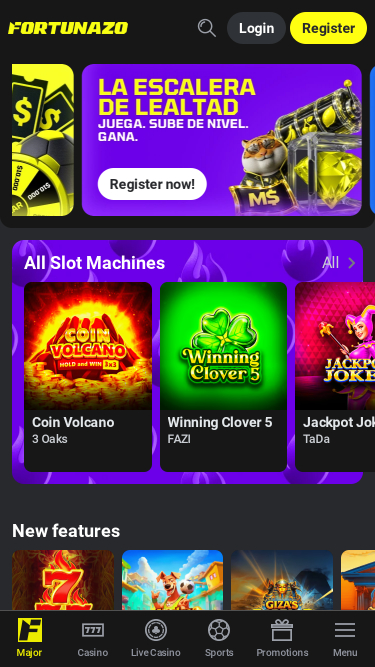 Fortunazo casino mobile Homepage