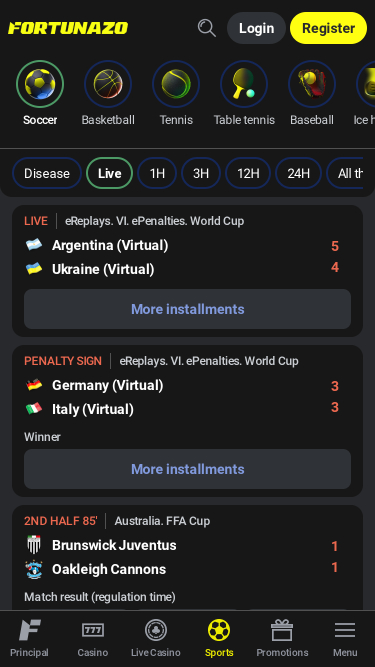 Fortunazo Casino Mobile Sports