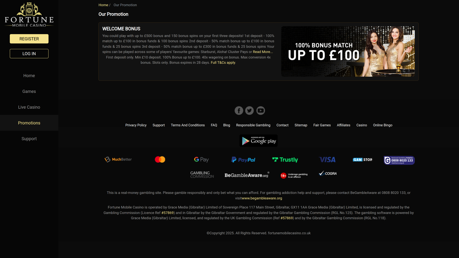 Fortune Mobile Casino Desktop Promotions