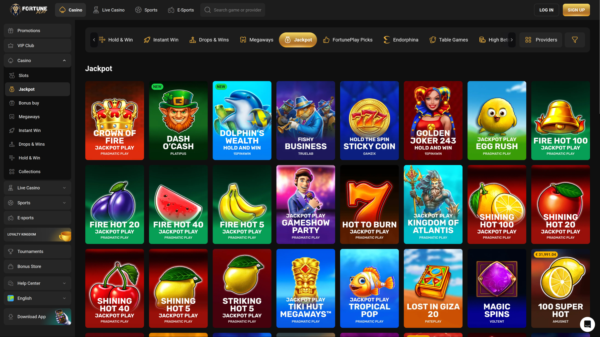 Fortune Play Casino Desktop Jackpot