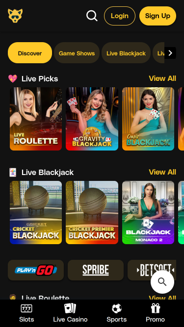 FoxyGold Casino Mobile Live Dealer