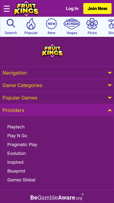FruitKings Casino Mobile Game Developers