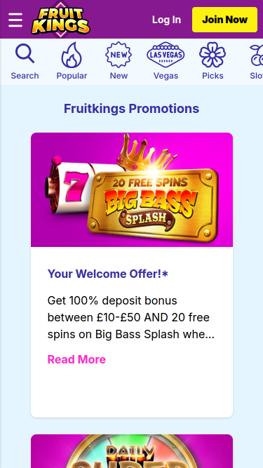 FruitKings Casino Mobile Promotions