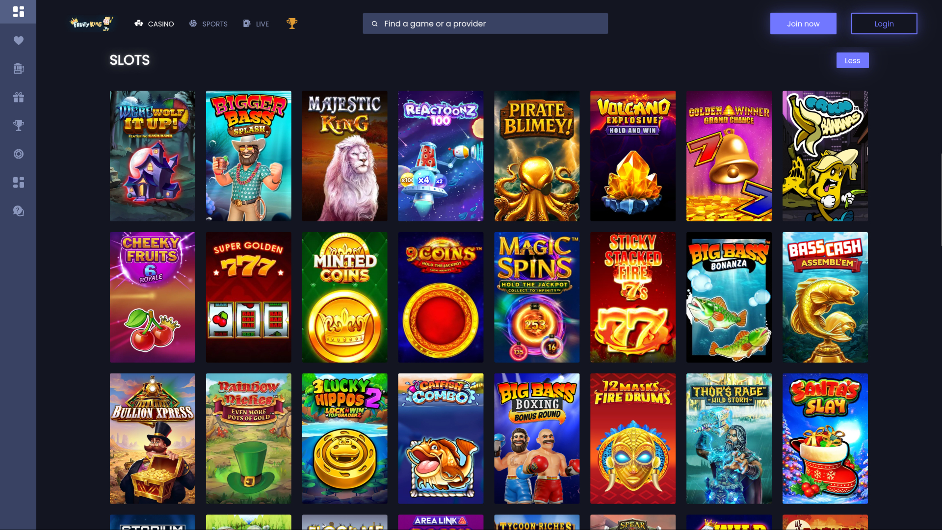 Fruity King Casino Desktop Games