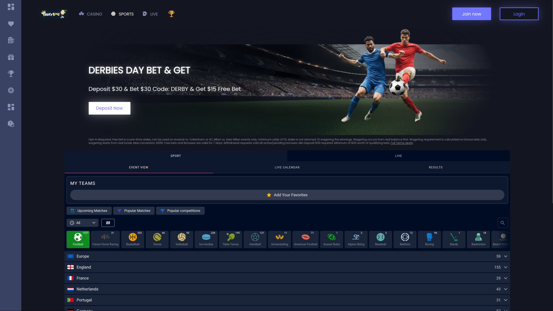 Fruity King Casino Desktop Sports