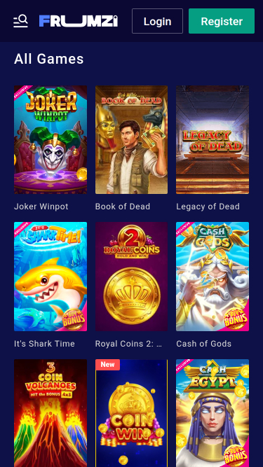 Frumzi Casino Mobile Games