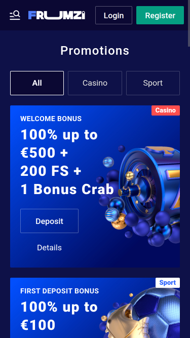Frumzi Casino Mobile Promotions