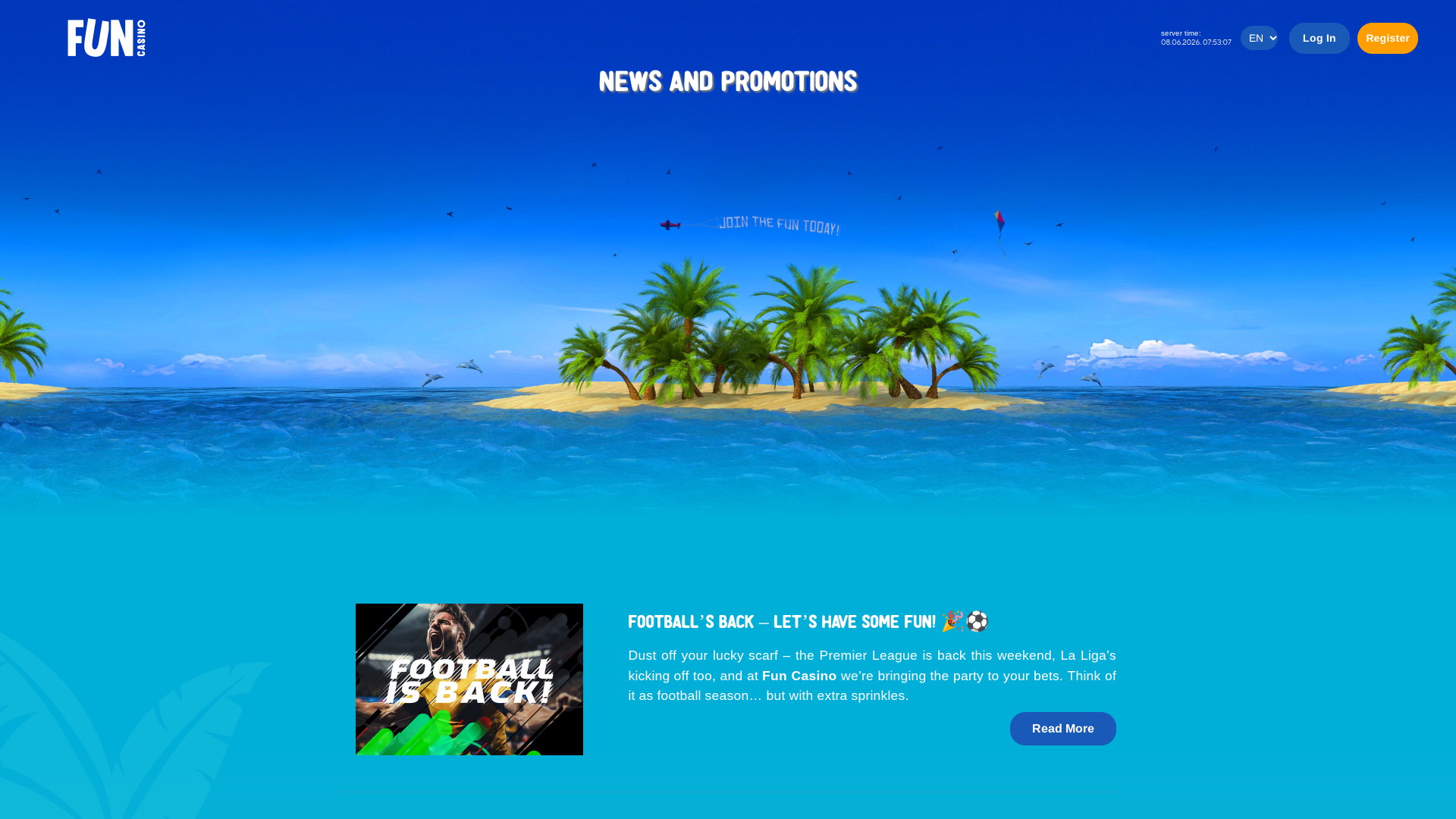 Fun Casino Desktop Promotions