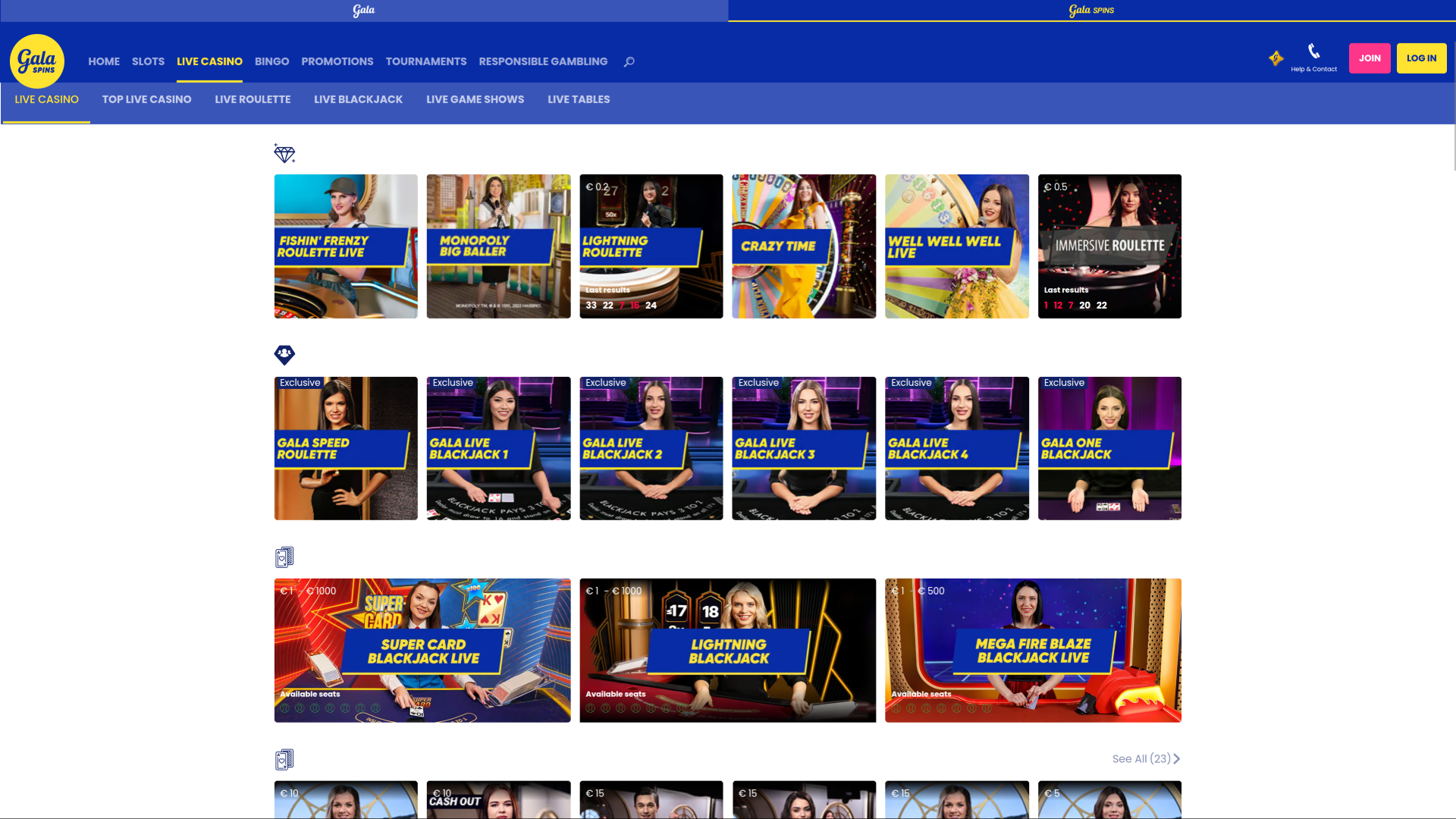 Gala Bingo Desktop Live Dealer