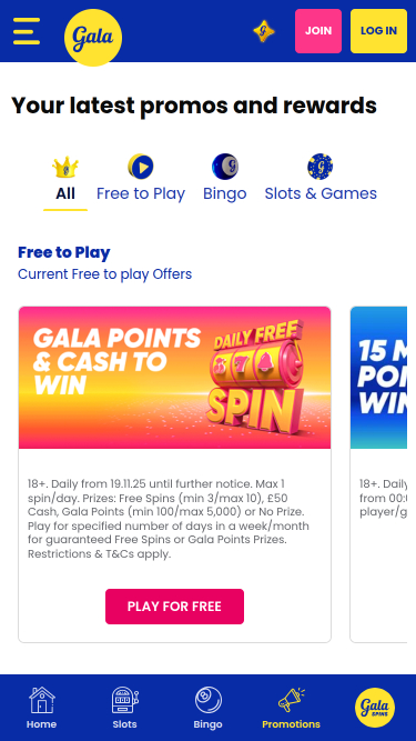 Gala Bingo Mobile Promotions