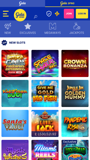 Gala Spins Mobile Games