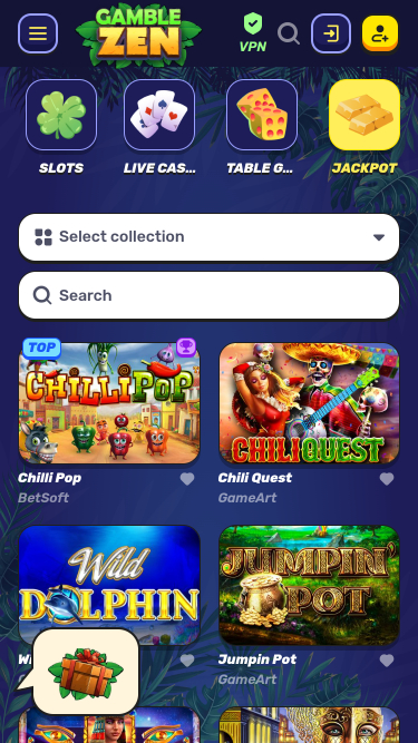 GambleZen Mobile Jackpot