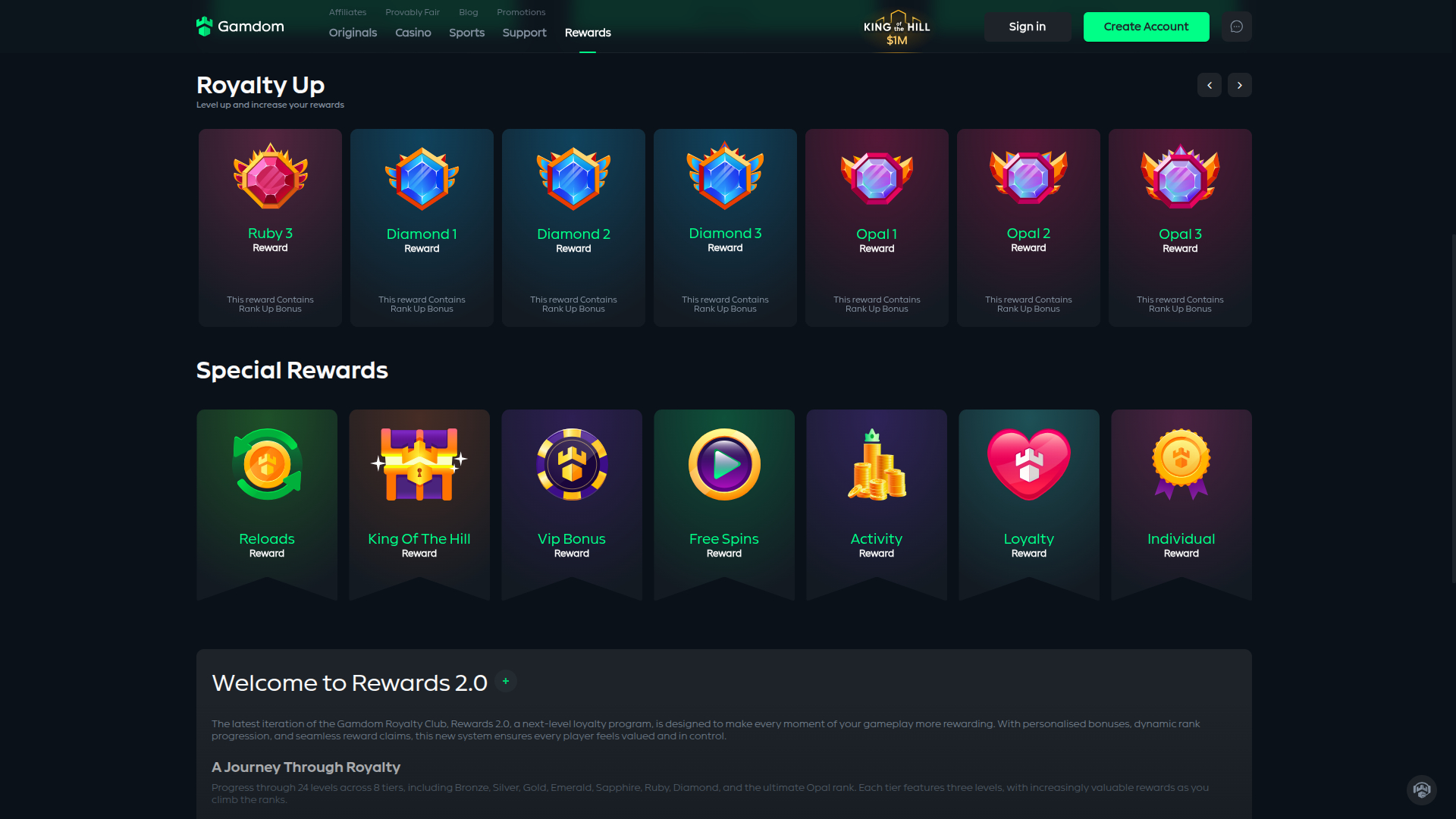 Gamdom Casino Desktop VIP Program