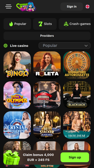 Game Spot Casino Mobile Live Dealer