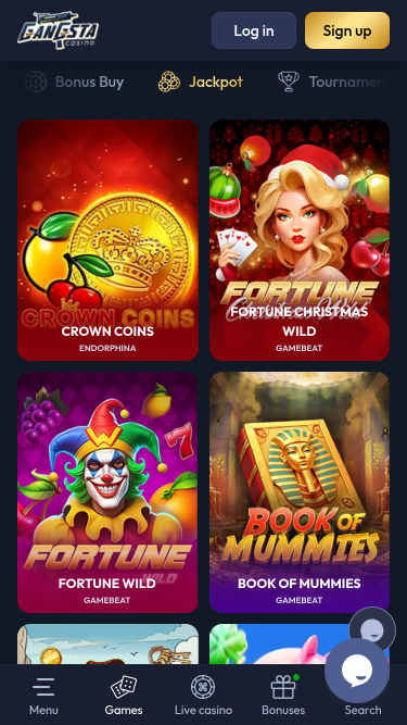 Gangsta Casino Mobile Jackpot