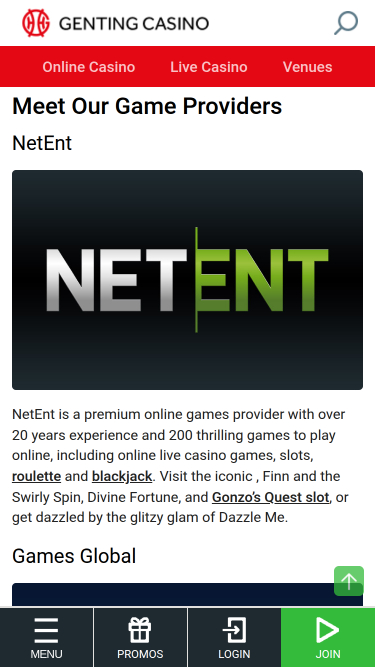 Genting Casino Desktop Game Developers