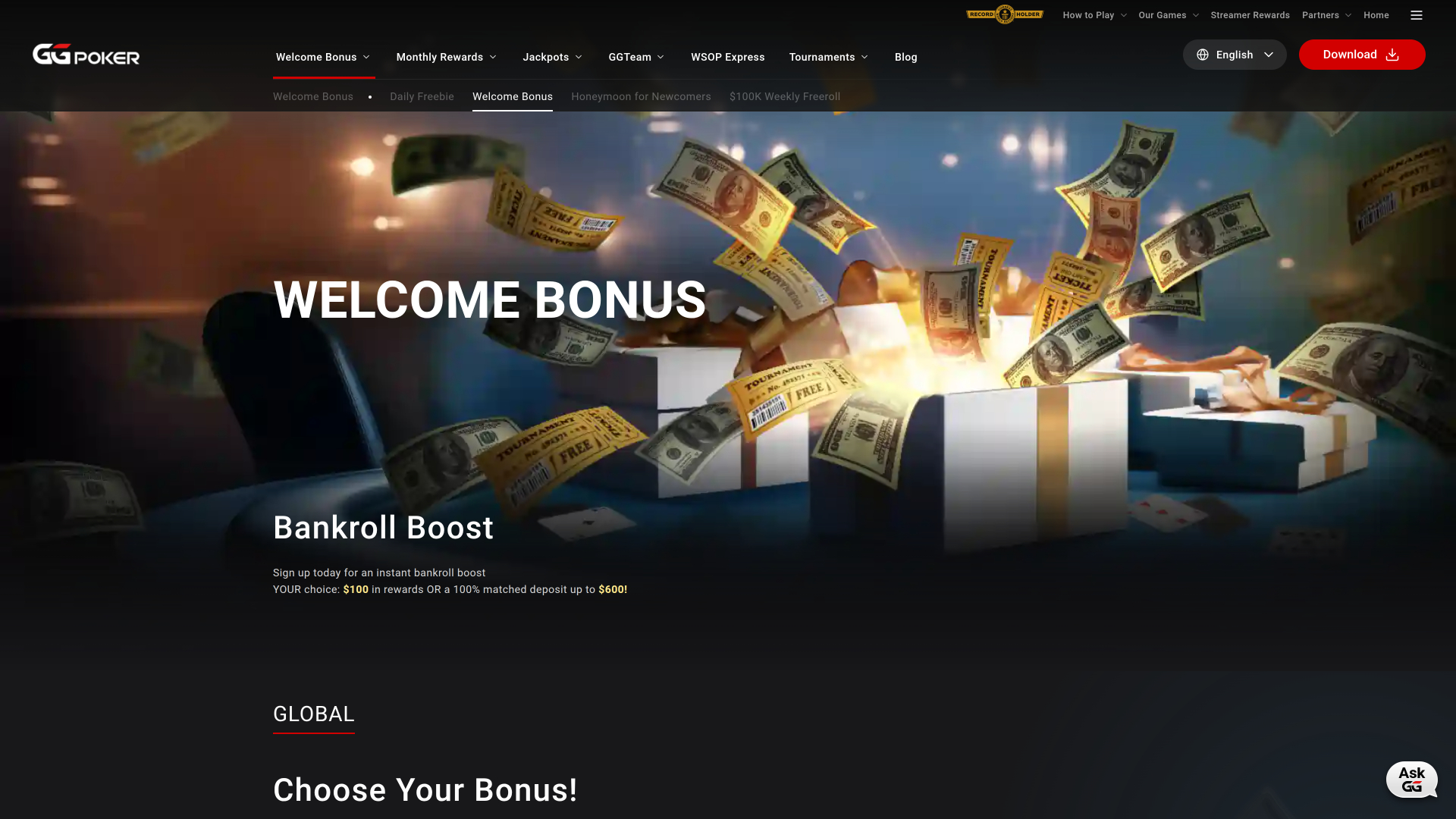 GGpoker Casino promotions desktop