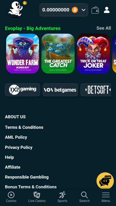 Ghostino Casino Mobile Game Developers