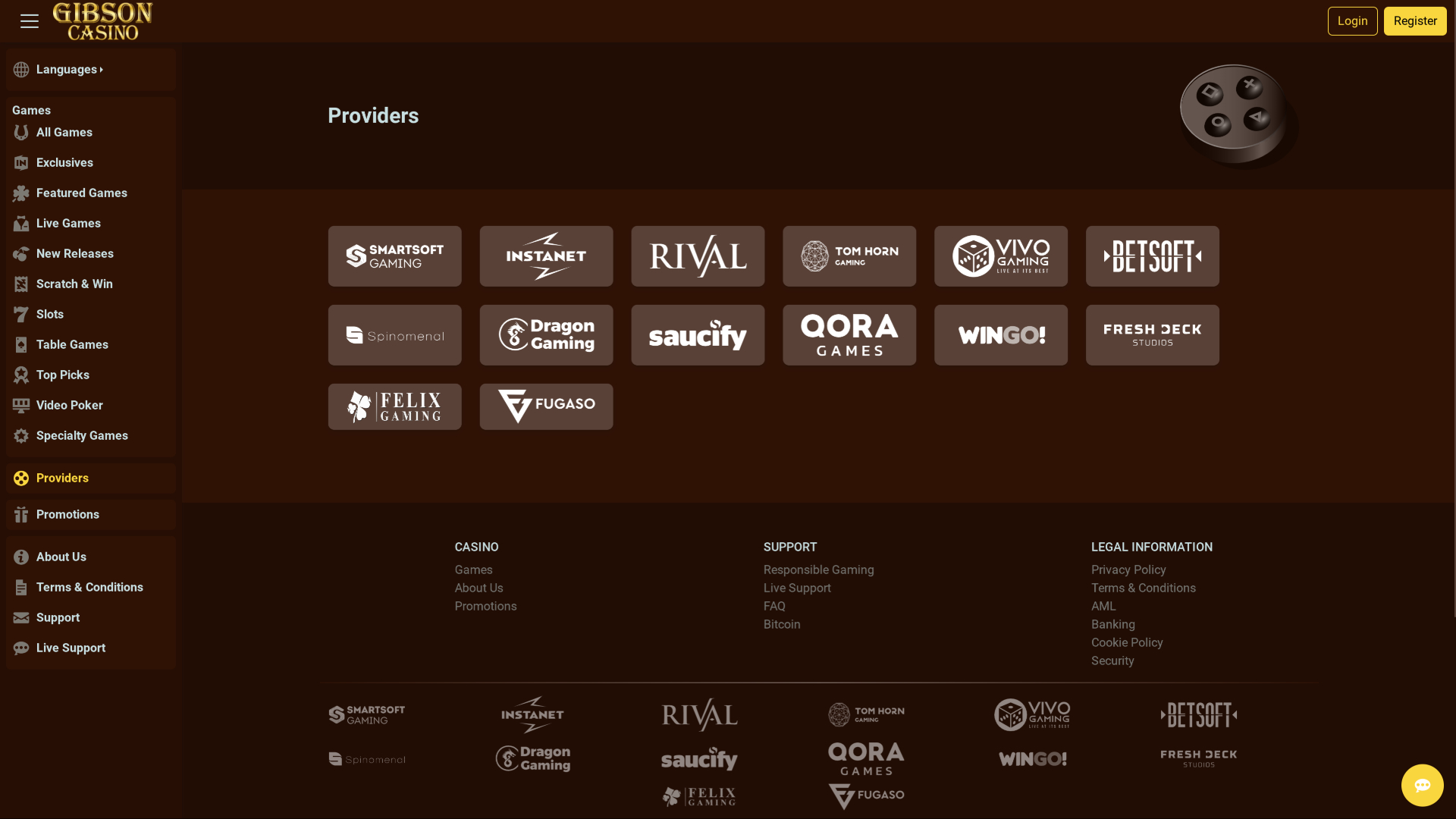 Gibson Casino Desktop Game Developers