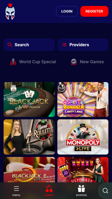 Gladiatorsbet Casino mobile Live Dealer