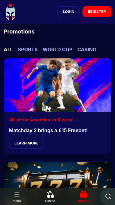 Gladiatorsbet Casino mobile promotions