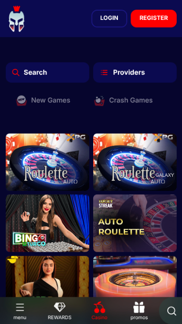 Live Dealer screenshot of GladiatorsBet Casino for Mobile