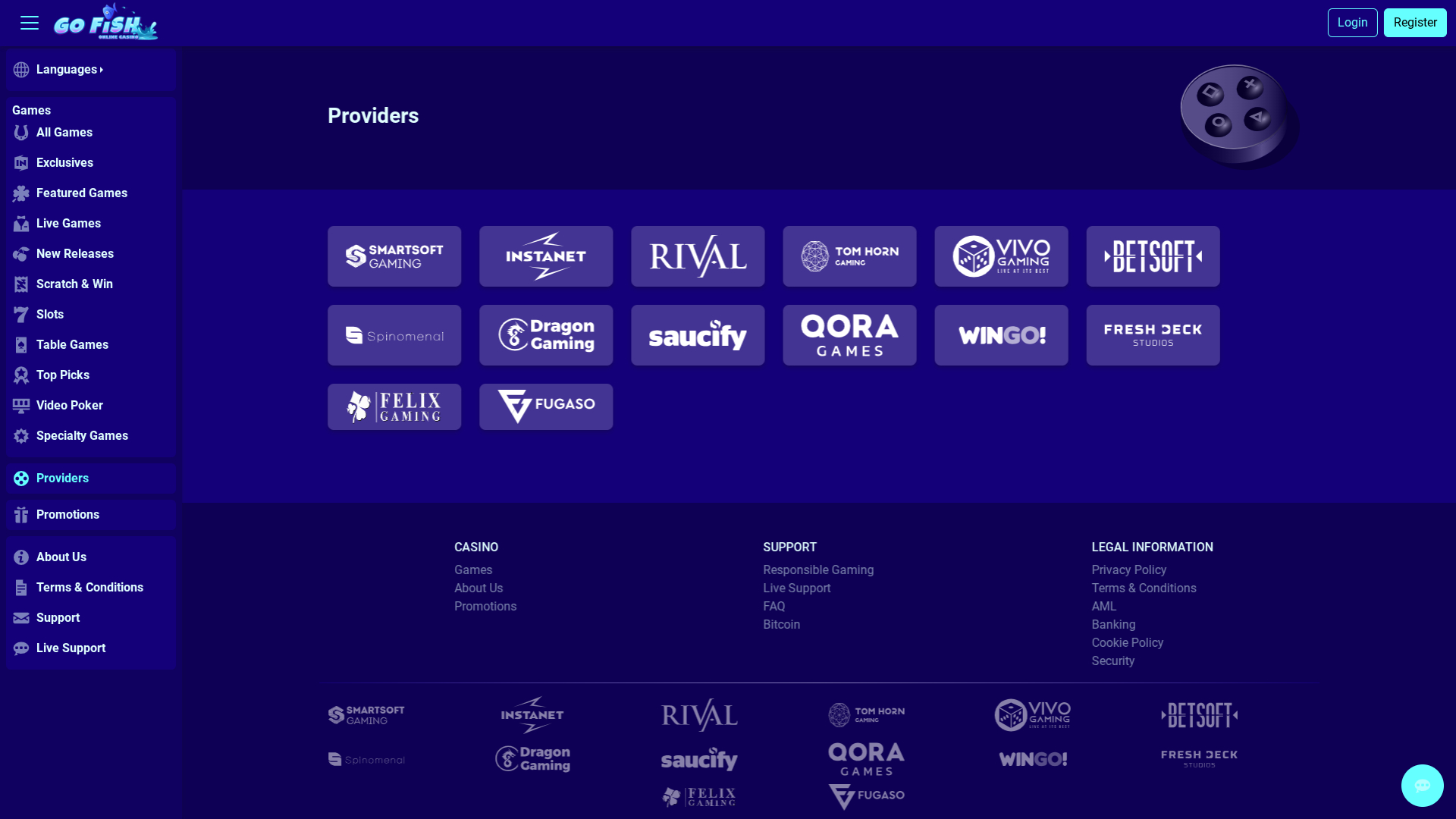 Go Fish Casino Desktop Game Developers