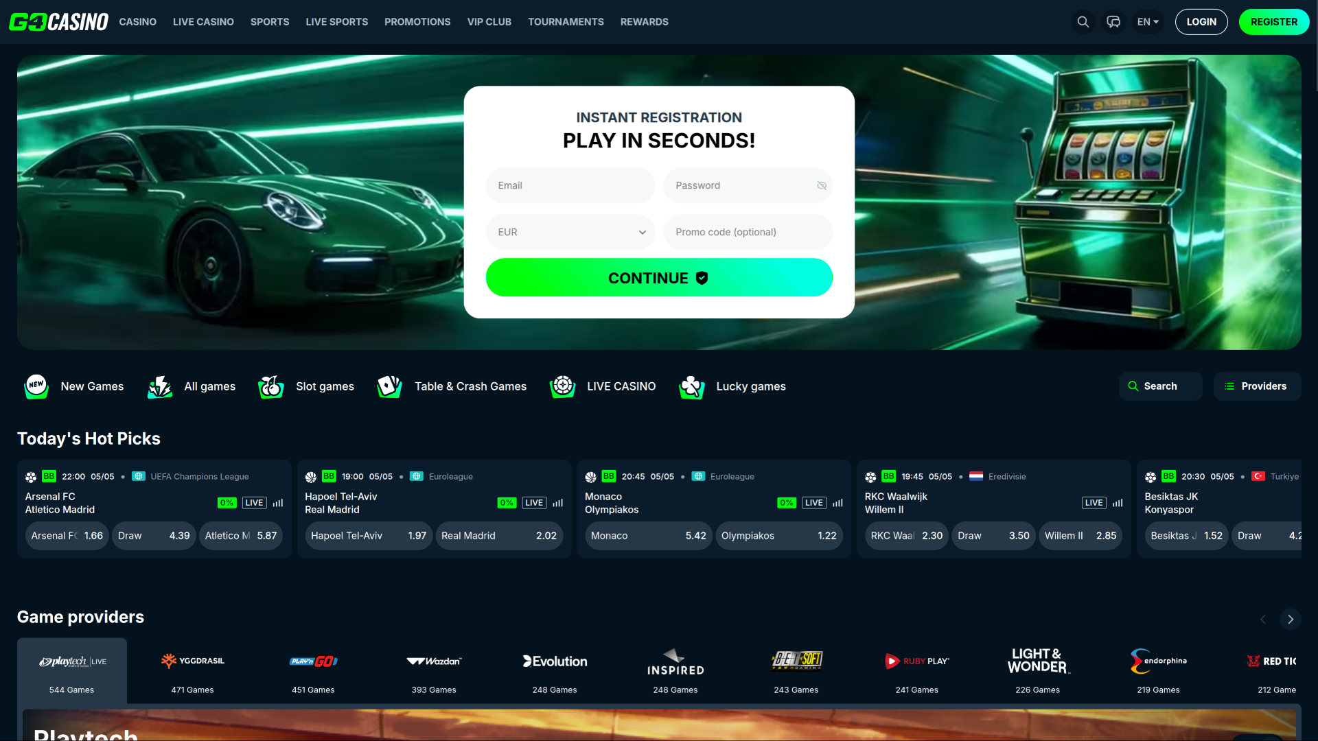 Go4Casino Homepage