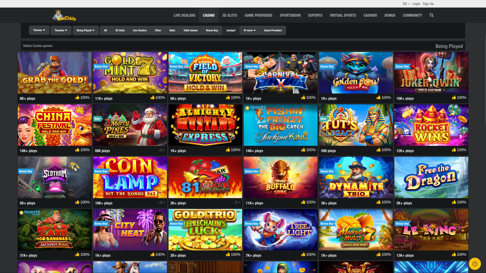 God Odds Desktop Jackpot