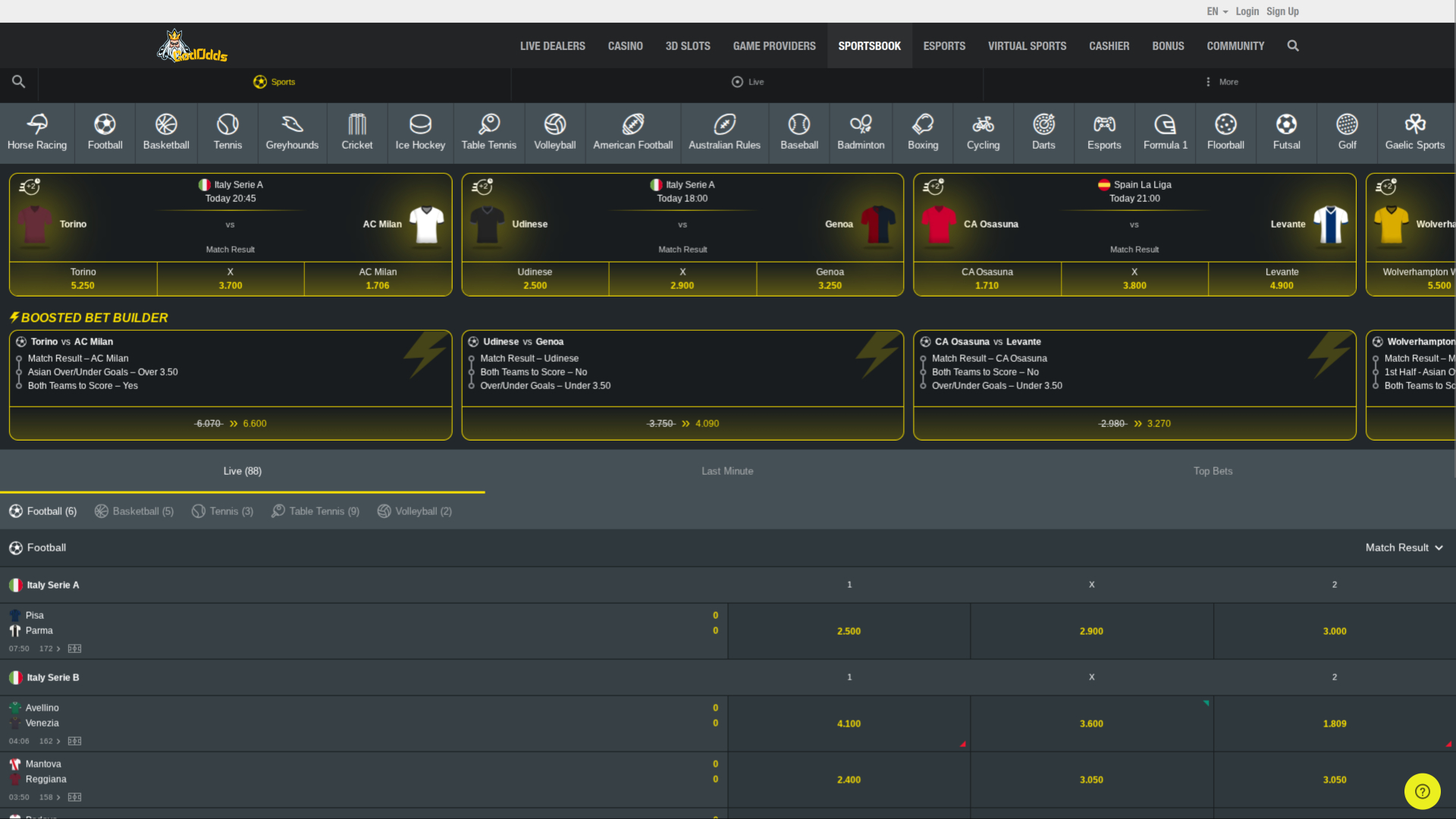 God Odds Desktop Sports