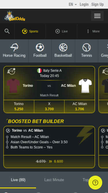 God Odds Mobile Sports