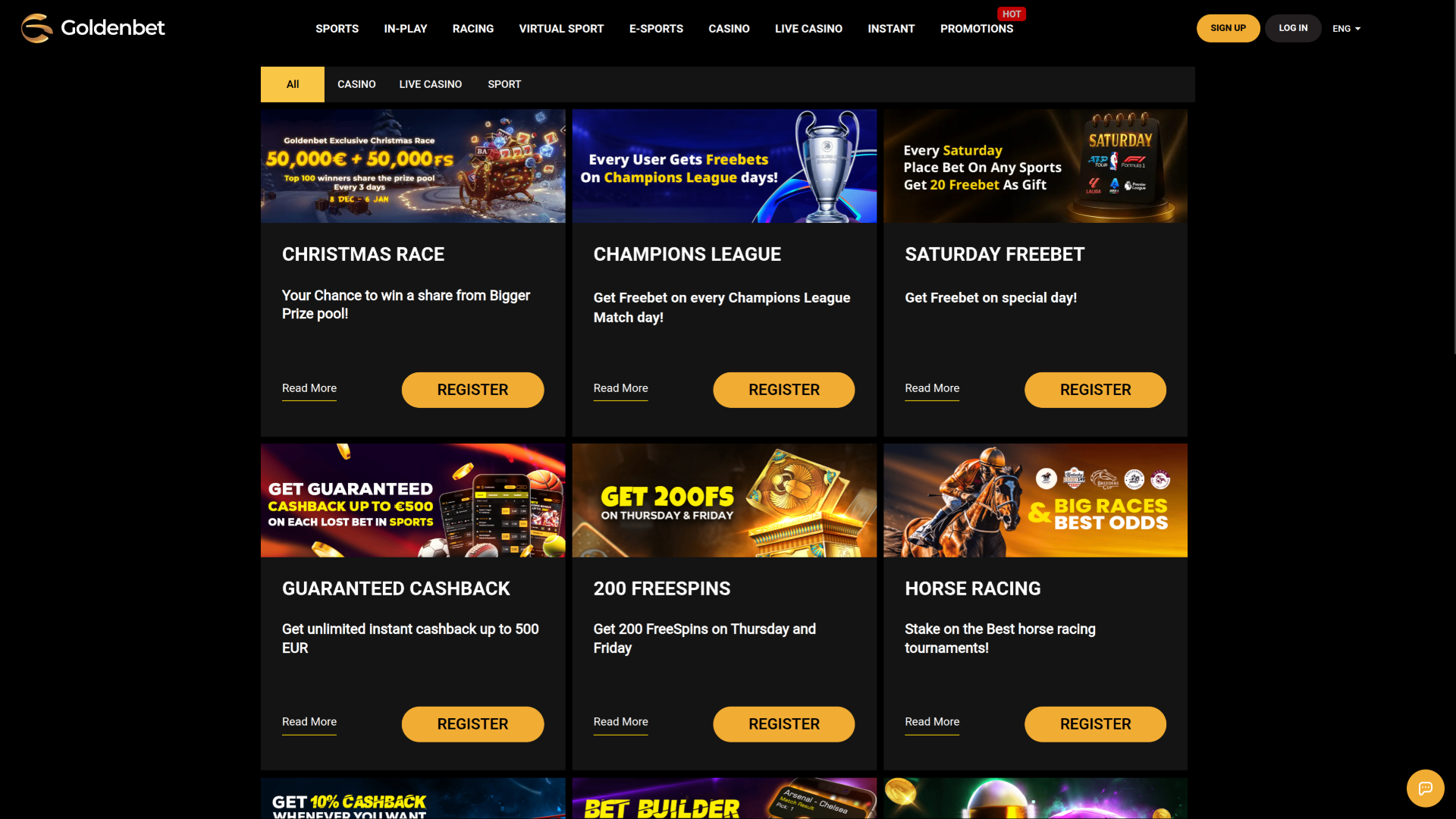 GoldenBet Casino Desktop Promotions