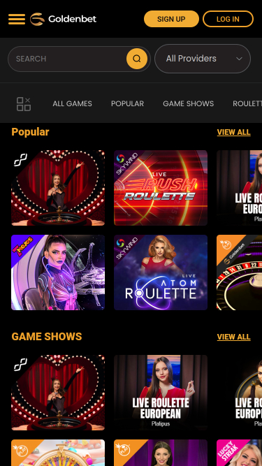 GoldenBet Casino Mobile Live Dealer