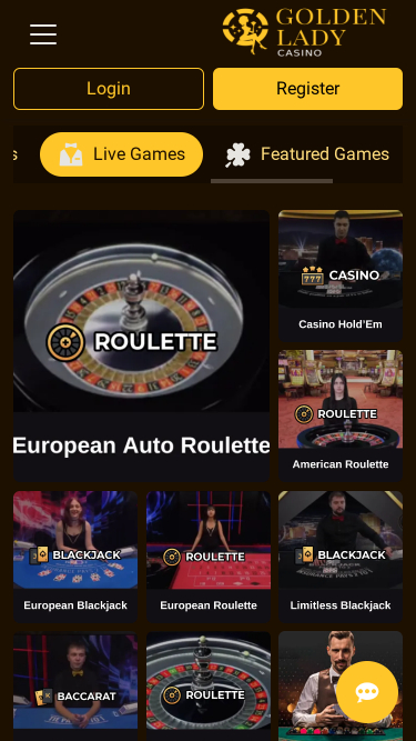 Golden Lady Casino Mobile Live Dealer