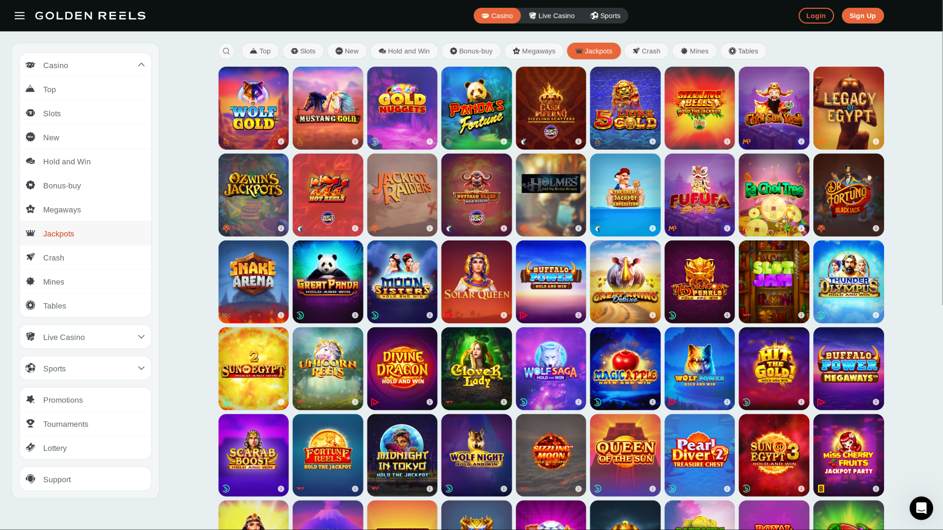 Golden Reels Casino Desktop Jackpot