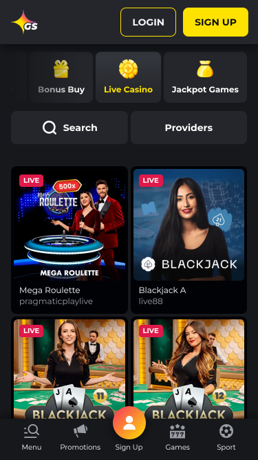 Golden Star Casino Mobile Live Dealer