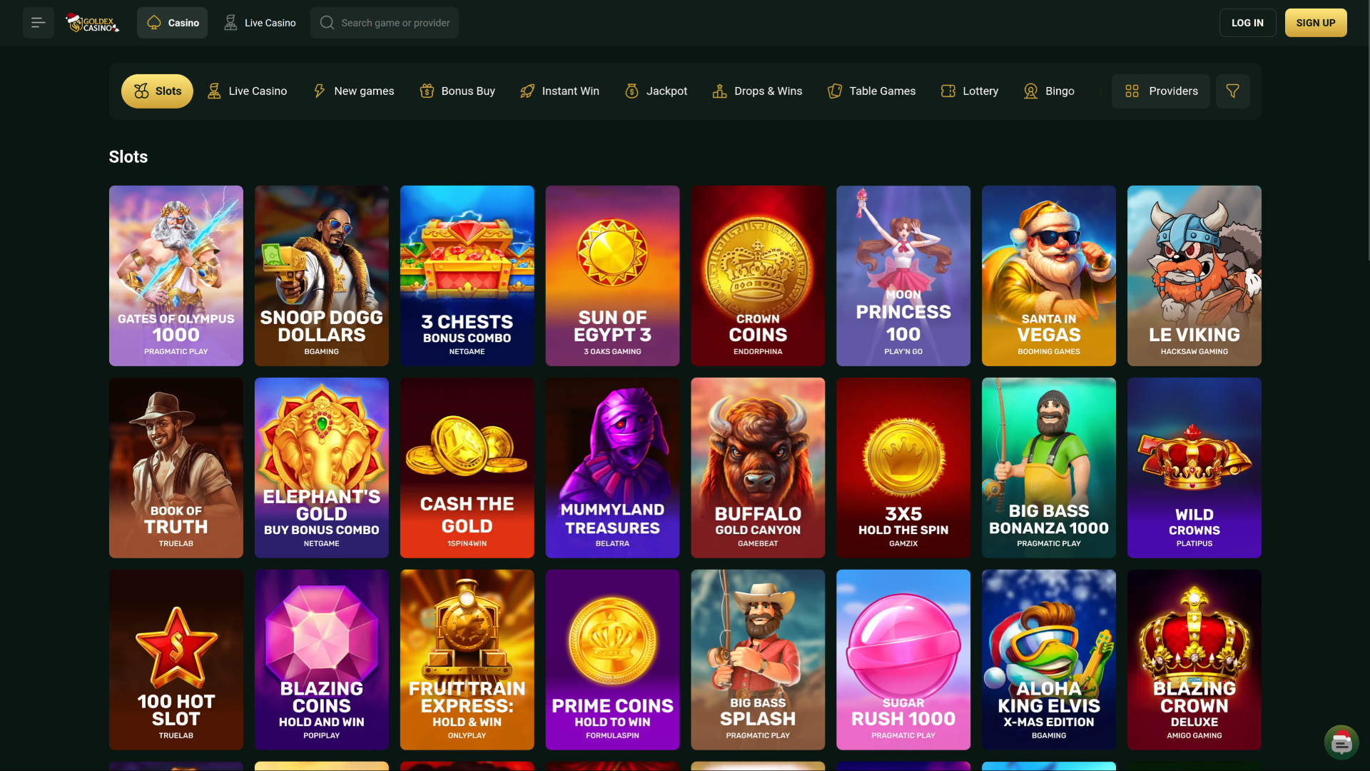 Goldex Casino Desktop Games