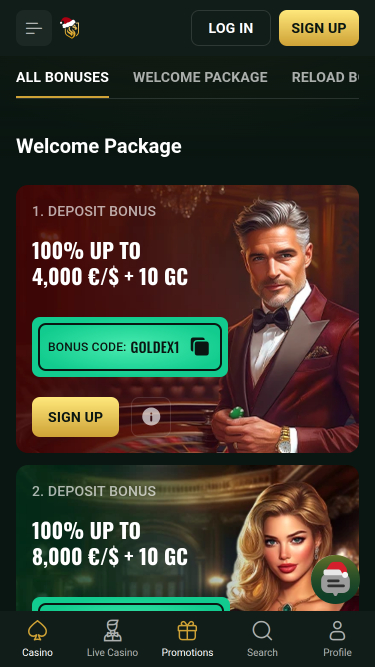 Goldex Casino Mobile Promotions