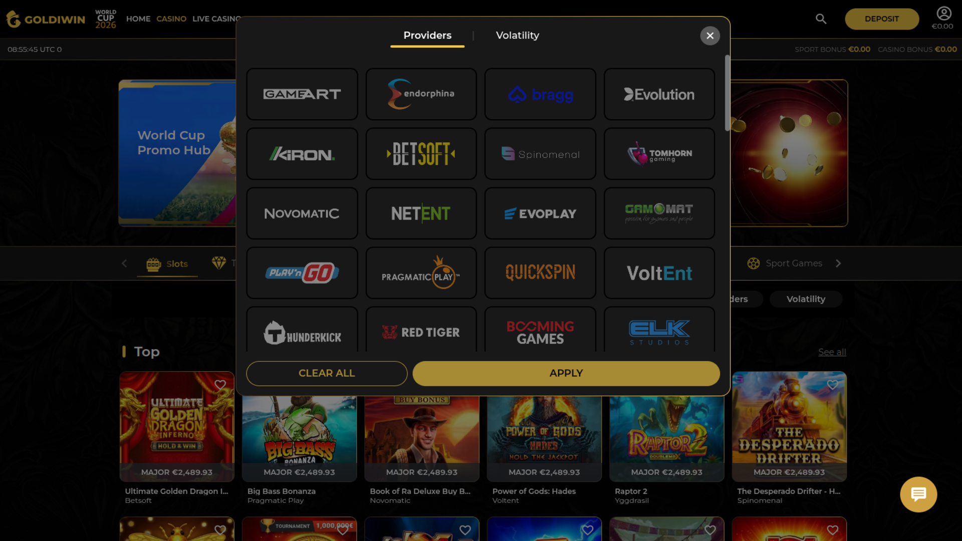 GoldiWin Casino Desktop game developers