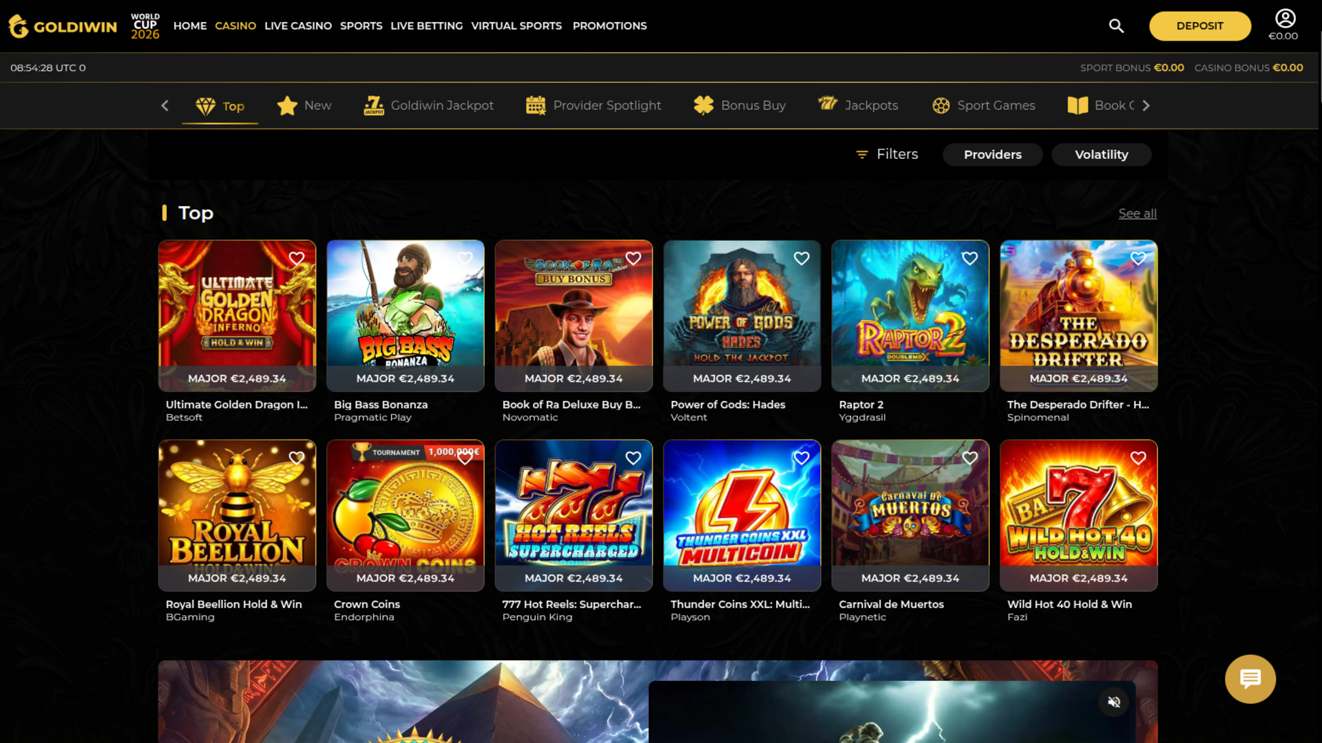 GoldiWin Casino Desktop games