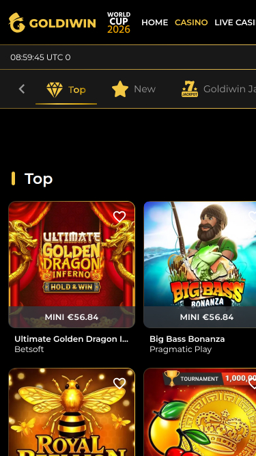 GoldiWin Casino mobile games