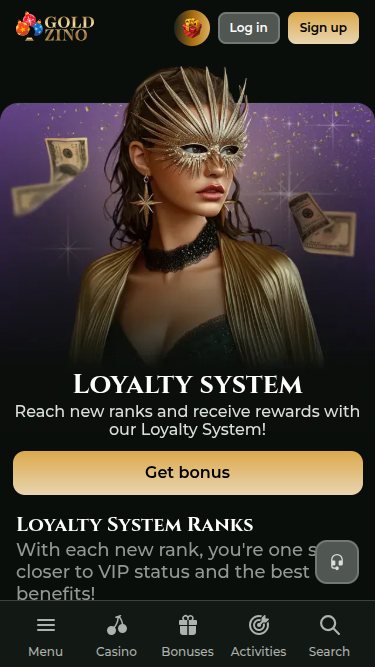 Goldzino Casino VIP Mobile