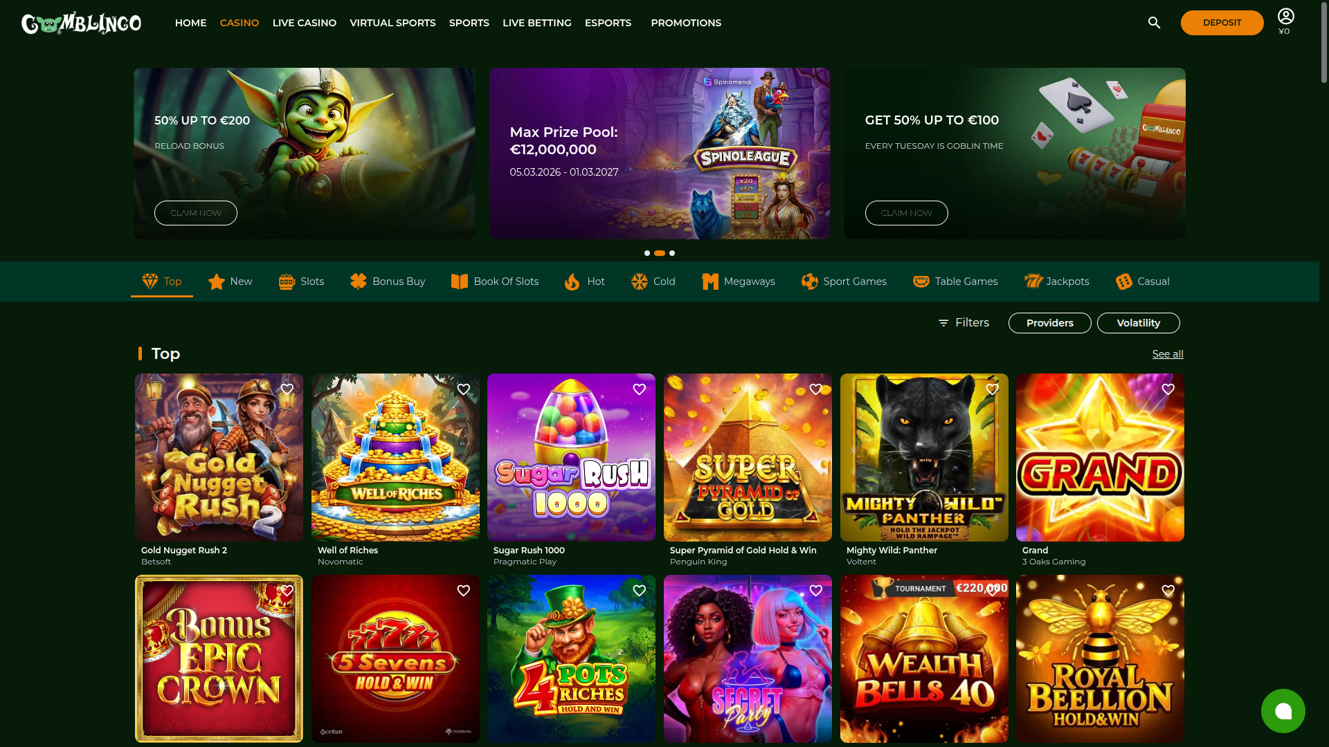 Gomblingo Casino Desktop Games
