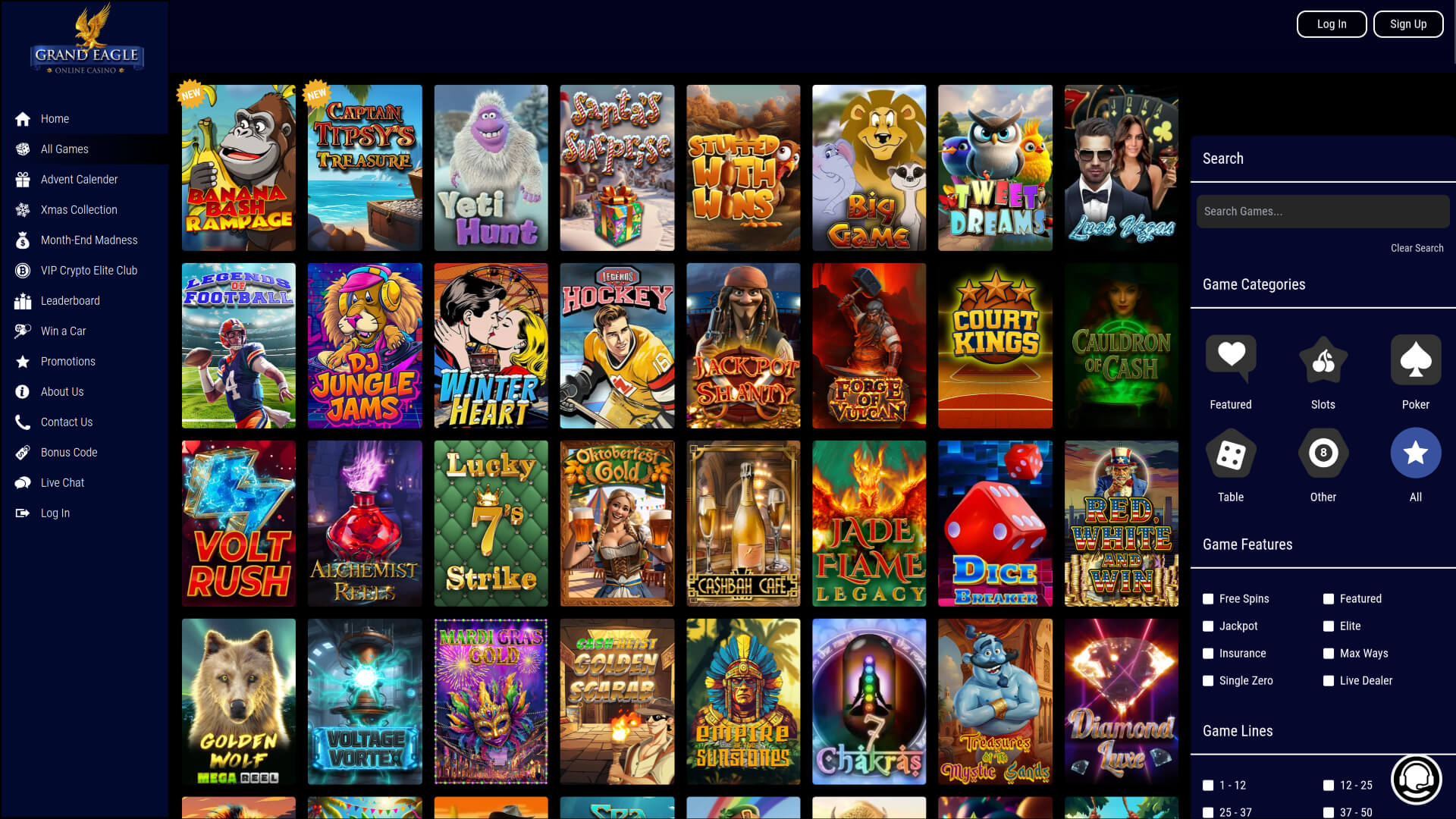 Grand Eagle Casino Desktop Games