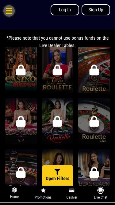 Grand Eagle Casino Mobile Live Dealer