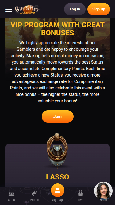Gunsbet Casino Mobile VIP Program