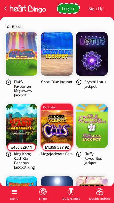 Heart Bingo Casino Mobile Jackpot