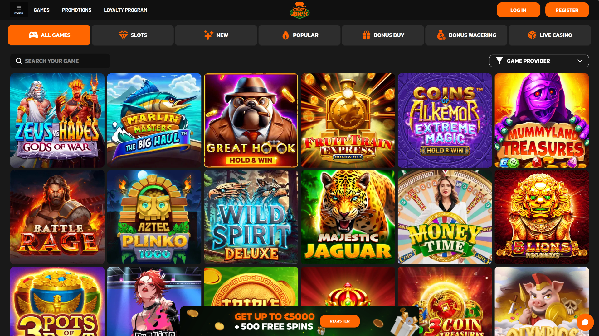 Hidden Jack Casino Desktop Games